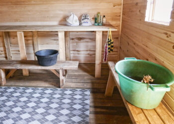 Współczesne wnętrze rosyjskiej bani (okolice Kostromy). Fot. Ji-Elle, CC BY-SA 4.0/Wikimedia Commons