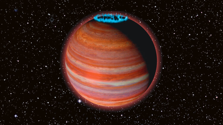 Artystyczne wyobrażenie SIMP 0136. Graf. Chuck Carter, Caltech, NRAO/AUI/NSF, CC BY SA 3.0