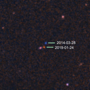 Ruch obiektu CWISE, który kategoryzowany jest także jako tzw. „hypervelocity star” – czyli gwiazda hiperprędkościowa. Fot. Meli thev, CC BY-SA 4.0
