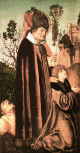 Św. Walenty, obraz Lucasa Cranacha Starszego (1502)., Fot. Wikipedia.org
