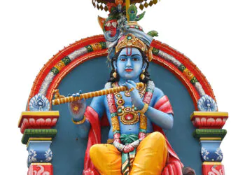 Posąg Kryszny w świątyni Sri Mariamman w Singapurze. Fot. AngMoKio, CC BY-SA 4.0/Wikimedia COmmons